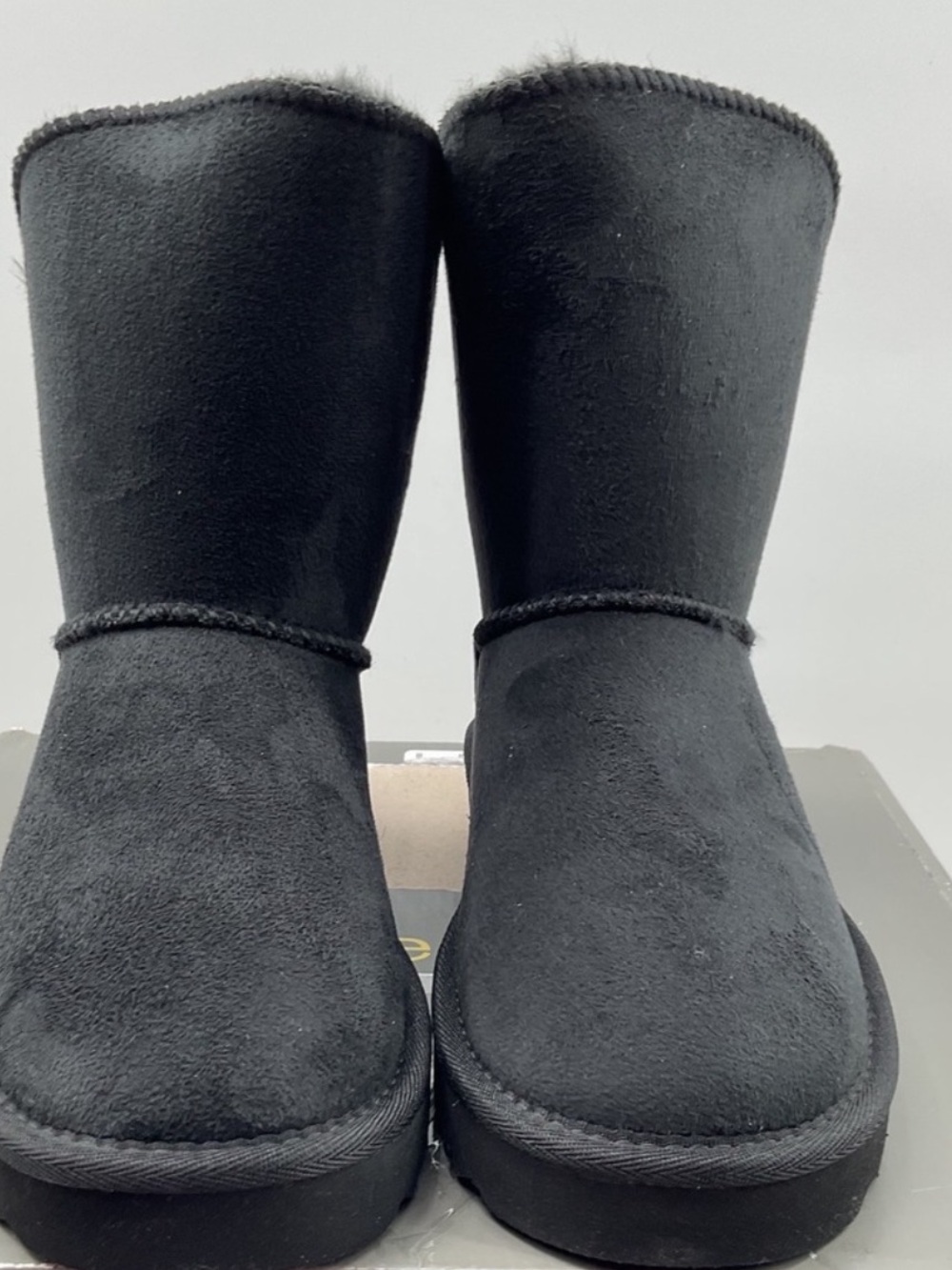 Style & Co. Women's Black Suede-Look Ankle Winter Boots with Buckle
Size 5